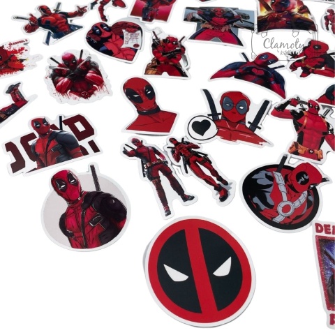 Zestaw Naklejek Wlepki StickerBomb Deadpool Marvel N312