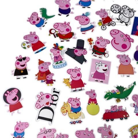 Zestaw Naklejek Wlepki StickerBomb Świnka Peppa N319