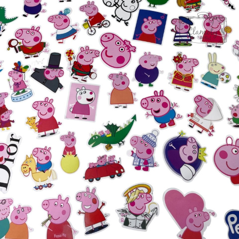 Zestaw Naklejek Wlepki StickerBomb Świnka Peppa N319