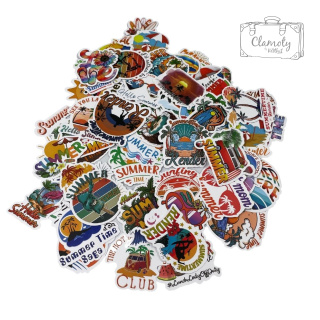 Zestaw Naklejek Wlepki StickerBomb Summer Surf Aloha N374