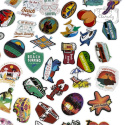 Zestaw Naklejek Wlepki StickerBomb Beach Summer Surf Mix N361