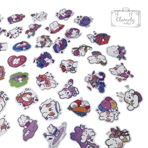 Zestaw Naklejek Wlepki StickerBomb Króliczki Bunnys N335