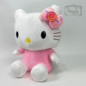 Maskotka Pluszowa Hello Kitty Różowe Ubranko Kokardka 45x30x20