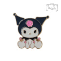 Metalowa Przypinka Siedząca Kuromi Pin Hello Kitty Anime