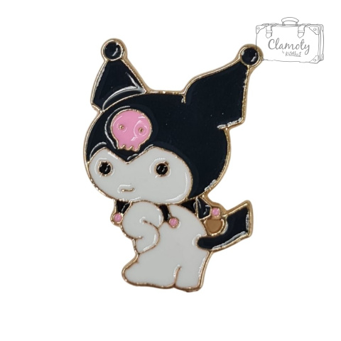 Metalowa Przypinka Wypinająca Się Kuromi Pin Hello Kitty Anime