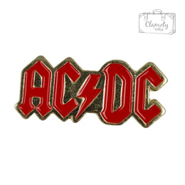 Metalowa Przypinka ACDC Pin Hard Rock Czerwono Złota