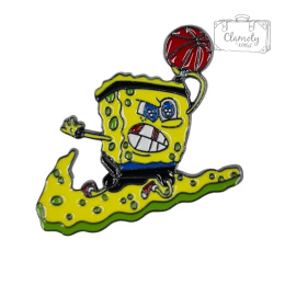 Metalowa Przypinka SpongeBob Kanciastoporty Nike Pin Koszykarz