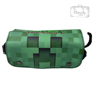 Piórnik Szkolny Minecraft Creeper Zielony Dwu Komorowy