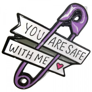 Przypinka Agrafka Fiolet Safe Buton Metal Pin