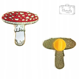 Przypinka Grzyb Muchomor Buton Metal Pin