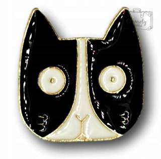 Przypinka Metalowa Głowa Kota Metal Pin