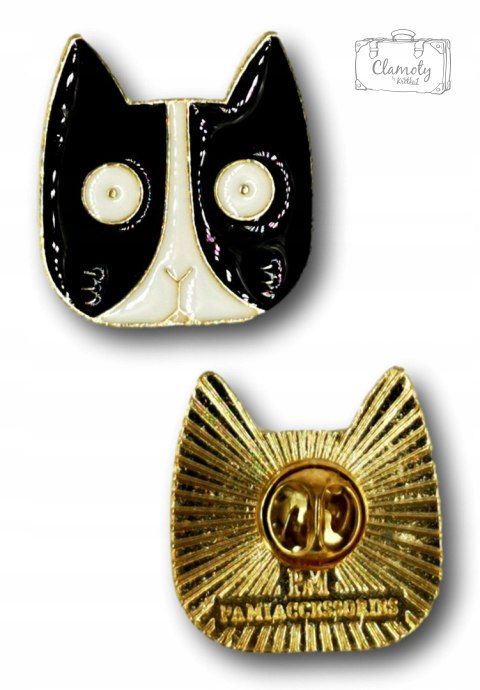 Przypinka Metalowa Głowa Kota Metal Pin