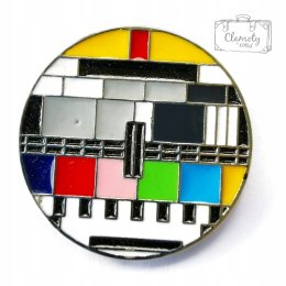 Przypinka Telewizyjny Obraz Kontrolny Kolor Buton Metal Pin 1