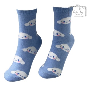 Skarpetki Bawełniane Błękitne Długie Cinnamoroll Damskie Kitty 36-40