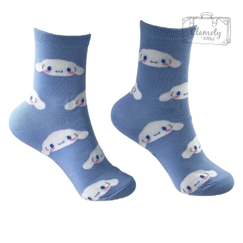 Skarpetki Bawełniane Błękitne Długie Cinnamoroll Damskie Kitty 36-40