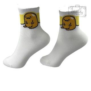 Skarpetki Bawełniane Długie Białe Gudetama Damskie Hello Kitty 36-40
