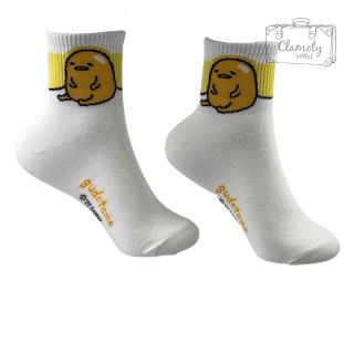 Skarpetki Bawełniane Długie Białe Gudetama Damskie Hello Kitty 36-40
