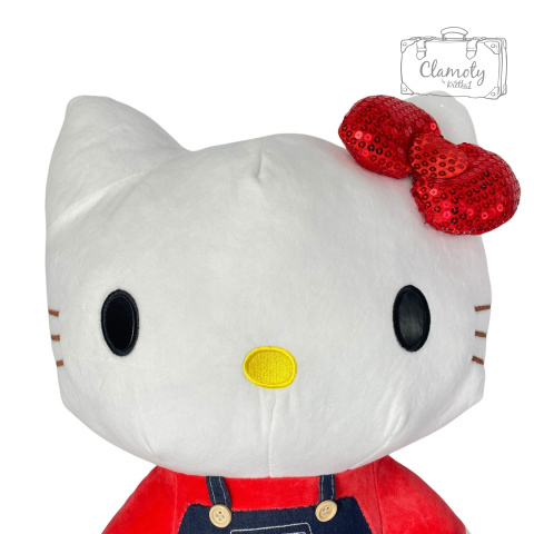 Maskotka Pluszowa Hello Kitty Jeansowa Sukienka 50x33x21 cm