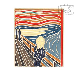 Metalowa Przypinka Obraz Krzyk Edvard Munch