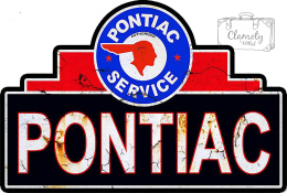 Tablica Tabliczka Blacha Ozdobna Pontiac Service American Car Vintage