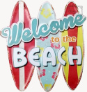 Tablica Tabliczka Blacha Ozdobna Welcome To The Beach Surfboard Surf