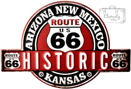 Tablica Tabliczka Blacha Ozdobna Arizona Historic Route 66 Kansas