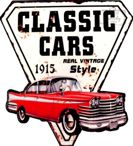 Tablica Tabliczka Blacha Ozdobna Classic Cars USA Retro Vintage