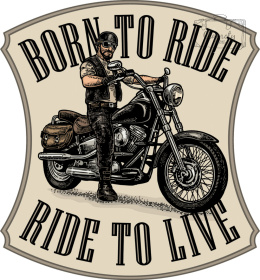 Tablica Tabliczka Blacha Ozdobna Born To Ride Motocycle Gang Vintage