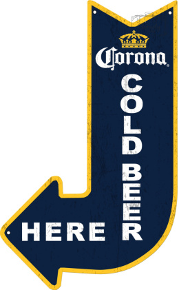 Tablica Tabliczka Blacha Ozdobna Corona Cold Beer Here Sign Znak