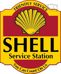 Tablica Tabliczka Blacha Ozdobna Shell Service Station Retro Vintage