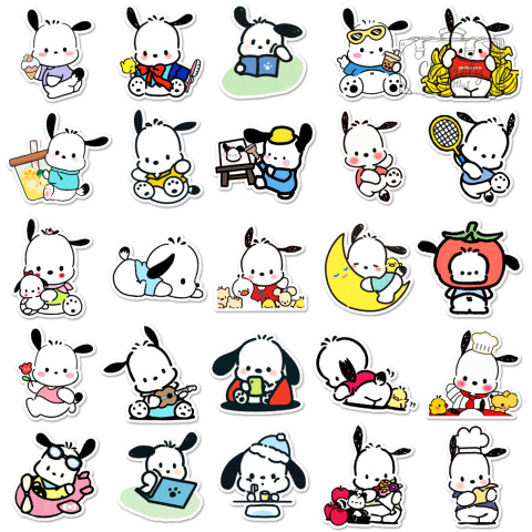 Zestaw Naklejek Wlepki StickerBomb Piesek Pochacco Hello Kitty N417