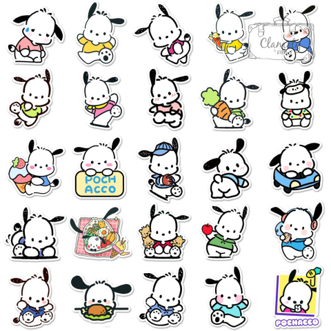 Zestaw Naklejek Wlepki StickerBomb Piesek Pochacco Hello Kitty N417