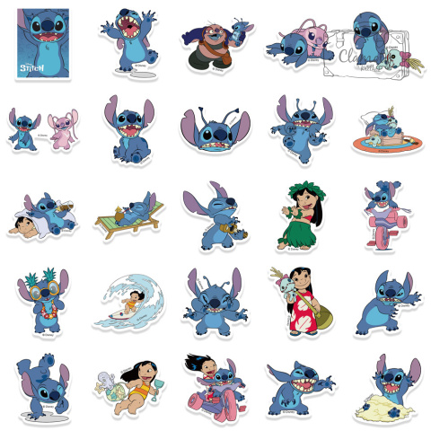Zestaw Naklejek Wlepki StickerBomb Lilo&Stitch Bajka Kosmita N404