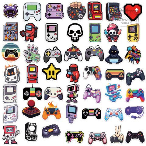 Zestaw Naklejek Wlepki StickerBomb Gamer Pad Game PC Playstation Xbox N410