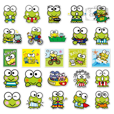 Zestaw Naklejek Wlepki StickerBomb Żaba Żabka Keroppi Hello Kitty N421