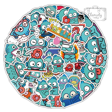Zestaw Naklejek Wlepki StickerBomb Fish Hangyodon Hello Kitty N419