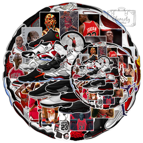 Zestaw Naklejek Wlepki StickerBomb Michael Jordan 23 Buty Sneakersy N401