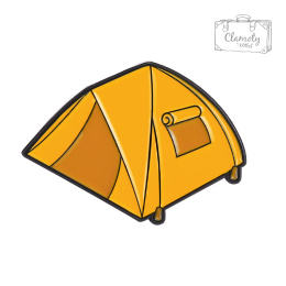 Metalowa Przypinka Namiot Camping Pole Namiotowe Podróżnik Pin