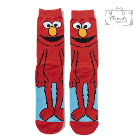 Skarpetki Skarpety Długie Bawełniane Czerwono Błękitne Elmo Ulica Sezamkowa