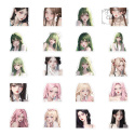 Zestaw Naklejek Wlepki StickerBomb Anime Girls Manga Sweet Girls N434