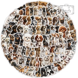 Zestaw Naklejek Wlepki StickerBomb Słodkie Pieski Dog Dogs Pies Mix N451