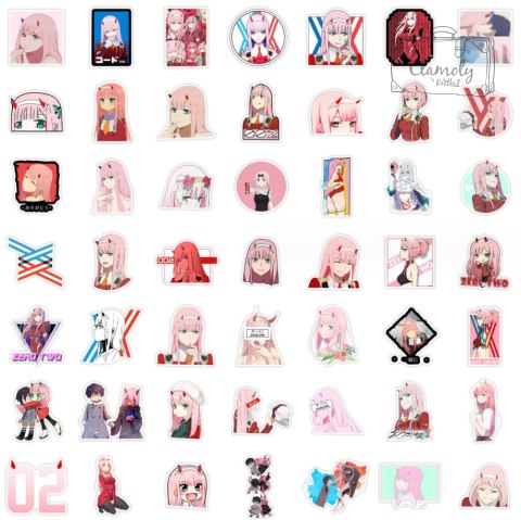 Zestaw Naklejek Wlepki StickerBomb Anime Darling in the Franxx Manga N409