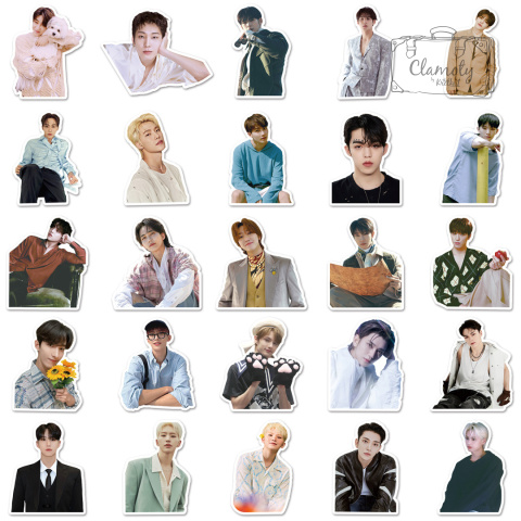 Zestaw Naklejek Wlepki StickerBomb Korean Seventeen K-pop Music Band N455