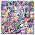 Zestaw Naklejek Wlepki StickerBomb Anime Style Kolorowe Mix Tie Dye N443