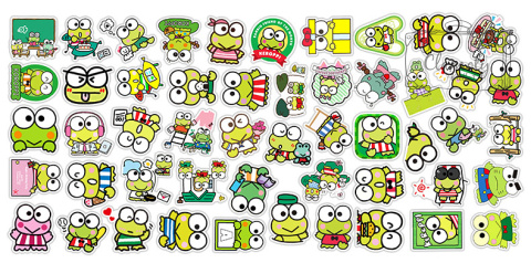 Zestaw Naklejek Wlepki StickerBomb Korkoppi Żabka Hello Kitty Anime N437