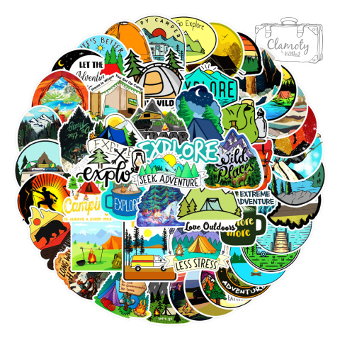 Zestaw Naklejek Wlepki StickerBomb Podróże Wspinaczka Góry Explore N416