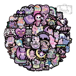Zestaw Naklejek Wlepki StickerBomb Creepy Skull Czaszki Kawaii Anime N429