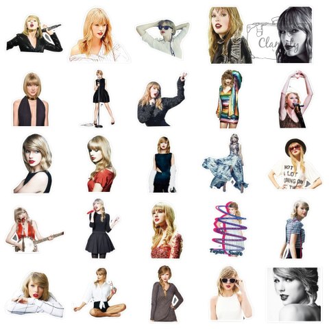 Zestaw Naklejek Wlepki StickerBomb Taylor Swift Singer Piosenkarka N425