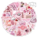 Zestaw Naklejek Wlepki StickerBomb Róż Różowy Motyw Pink Style Mix N458