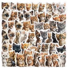 Zestaw Naklejek Wlepki StickerBomb Słodkie Kotki Kot Cats Sweet Mix N449